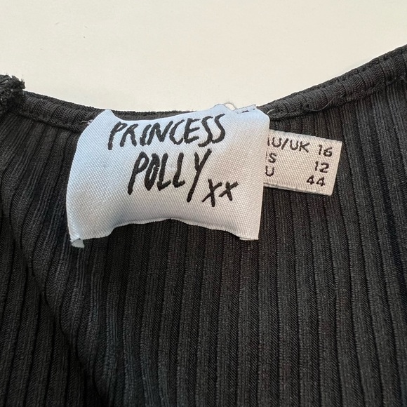 Princess Polly Sara Romper Black 12 - Picture 3 of 8